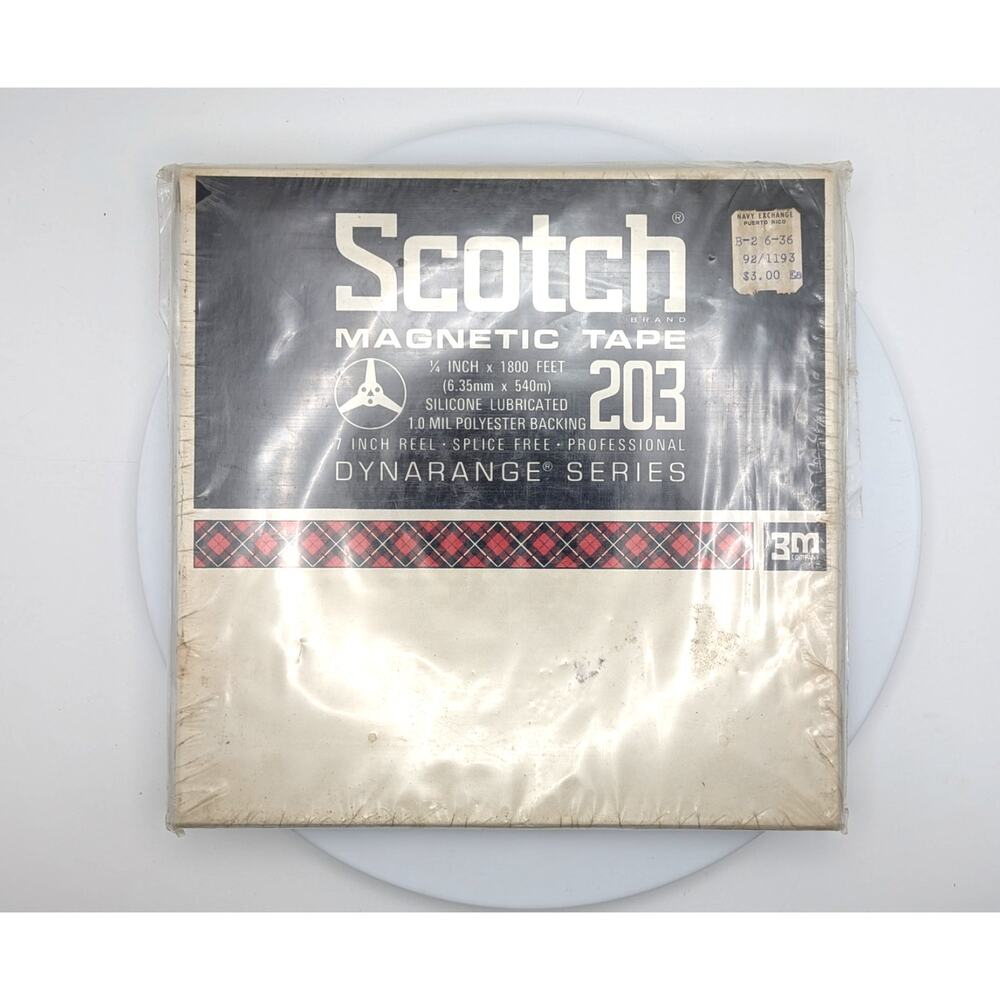 SCOTCH 203 Magnetic Recording Tape 1/4" x 1800 Ft 7" Reel Sealed Vintage 3M NOS